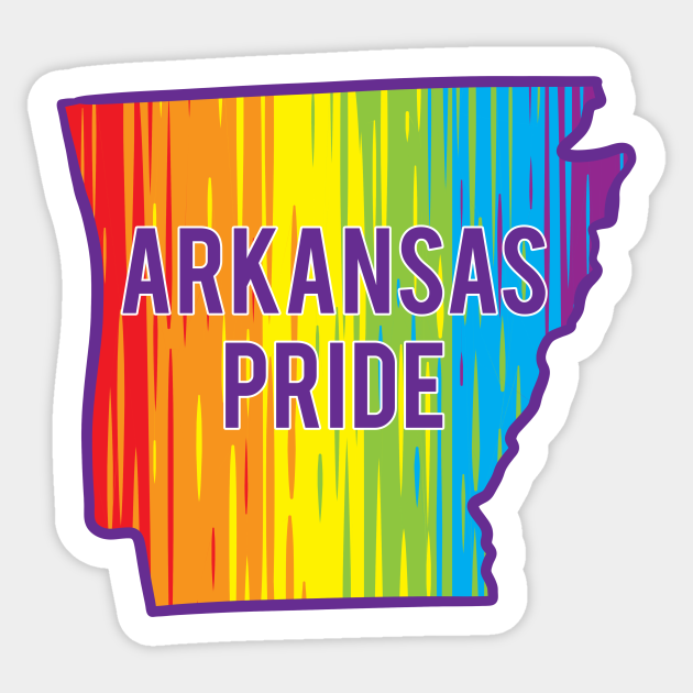 Arkansas Pride LGBTQ Arkansas Sticker TeePublic